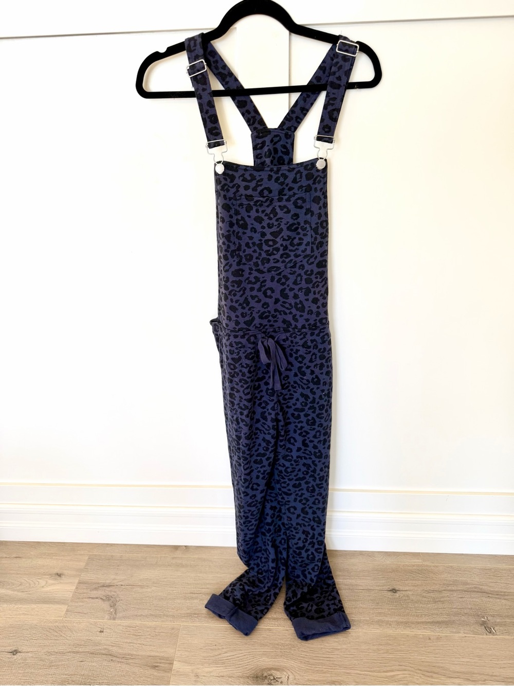 Z Supply Navy Blue Leopard Print Jumpsuit Romper